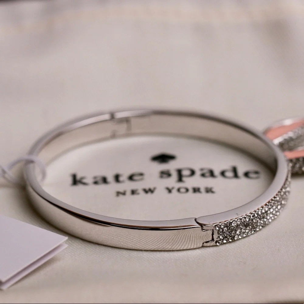 Kate Spade Make Magic Happen Rabbit Ears Hinged Bracelet NWT Rare Pave Beauty - Picture 5 of 10